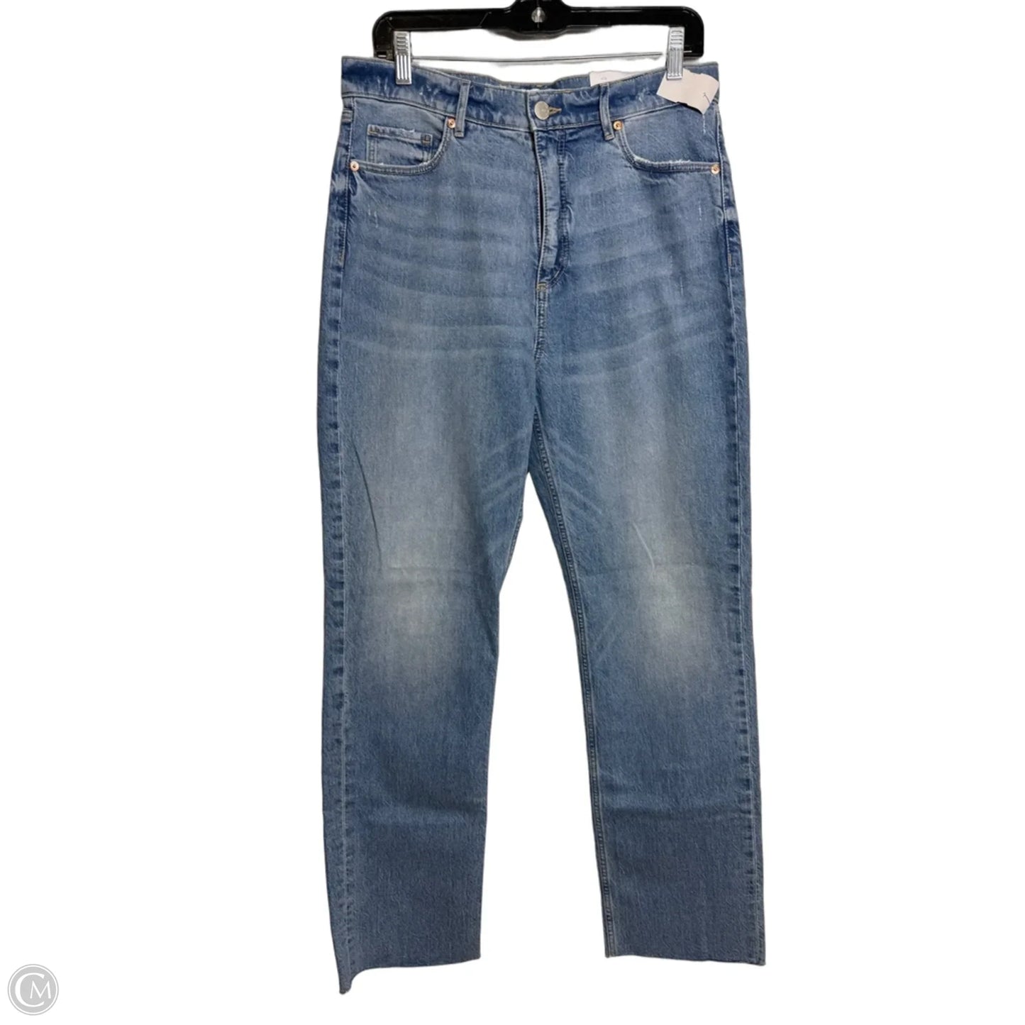Jeans straight By Loft In Blue Denim, Size: 8