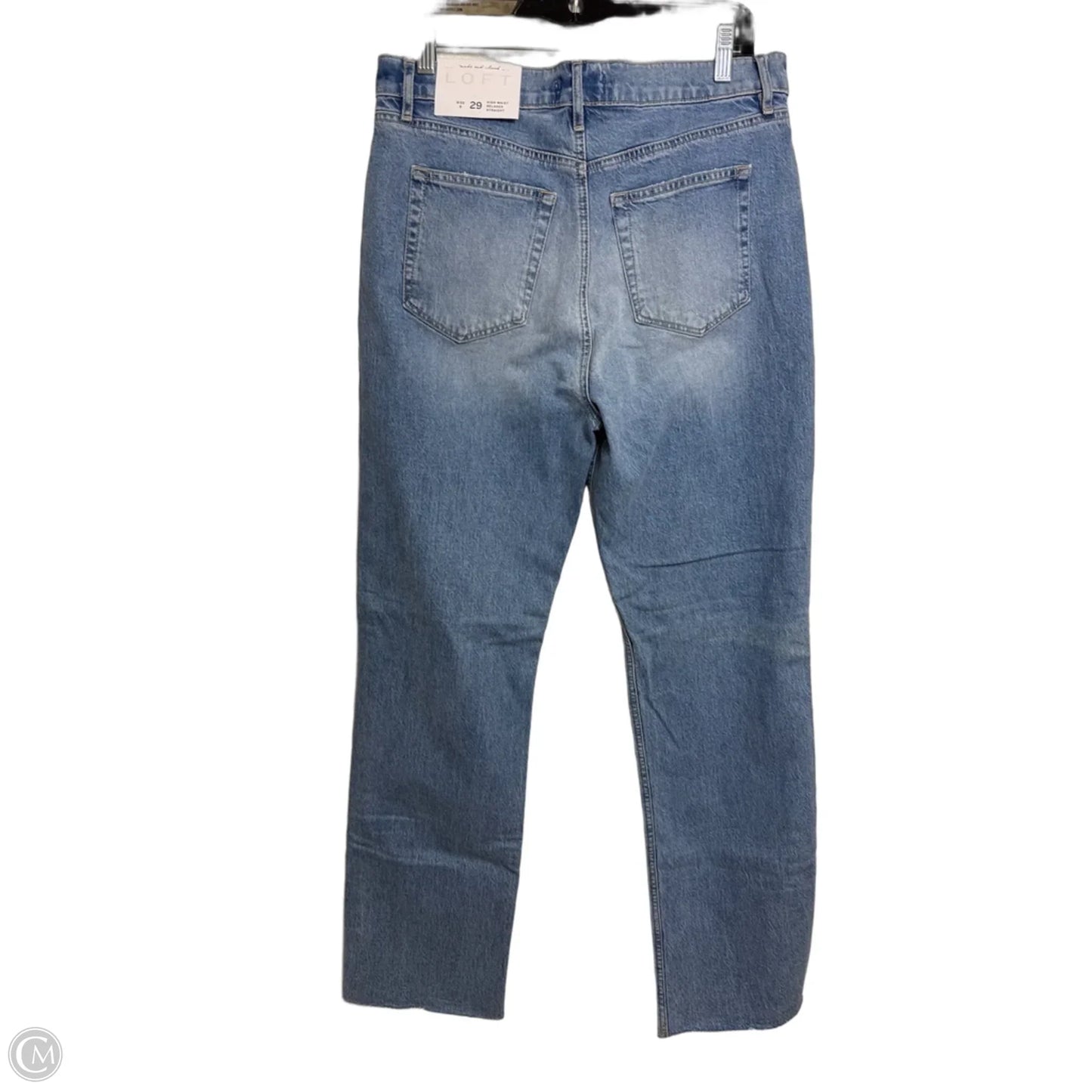 Jeans straight By Loft In Blue Denim, Size: 8