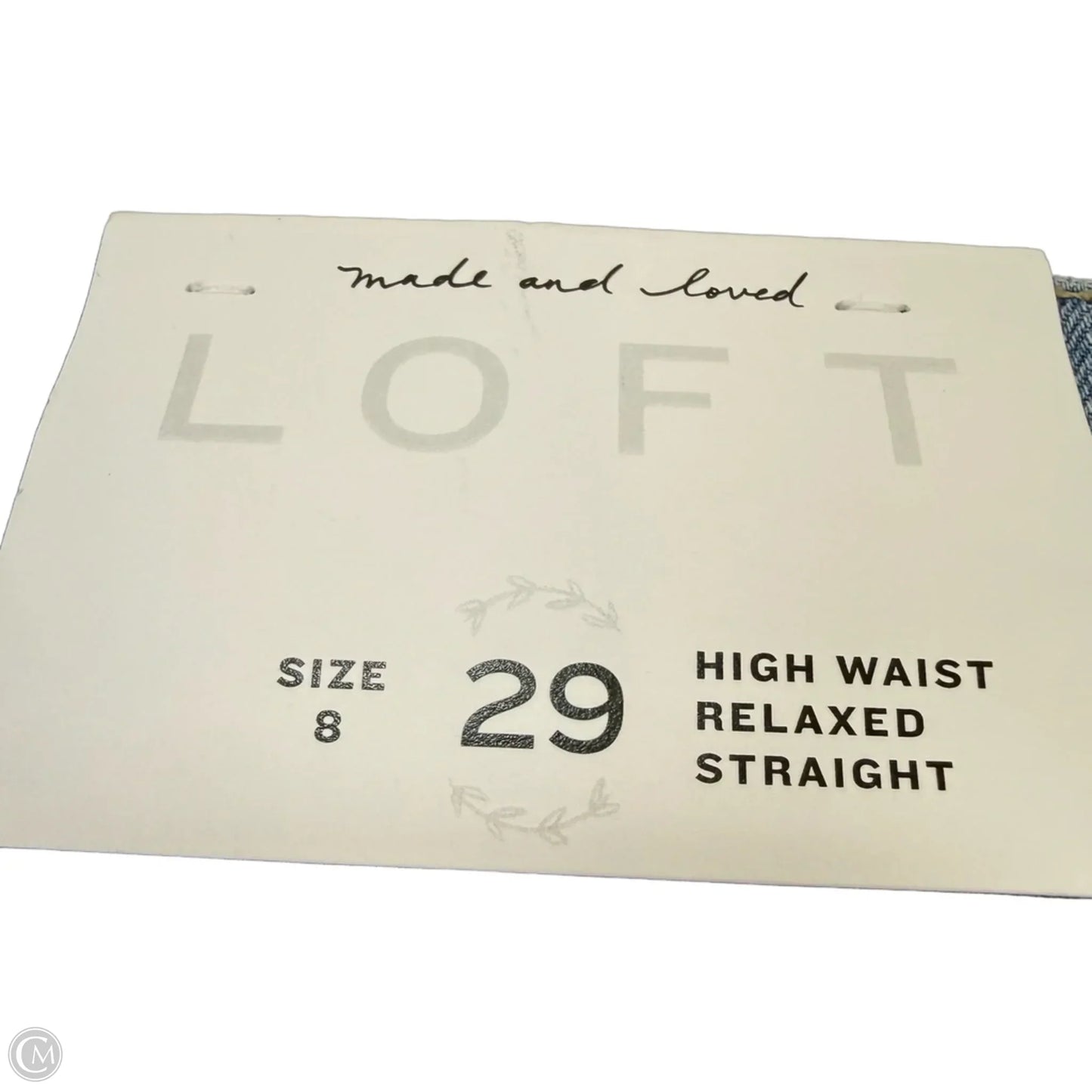Jeans straight By Loft In Blue Denim, Size: 8