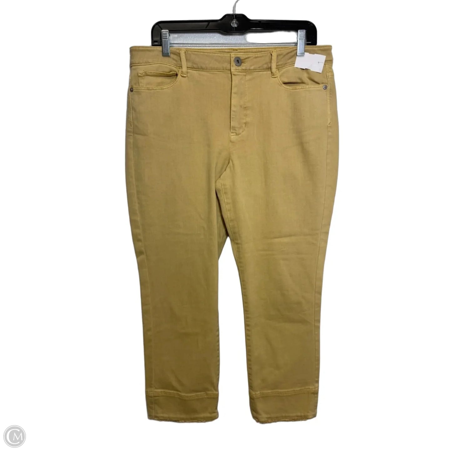 Jeans Cropped By J. Jill In Yellow, Size: 12