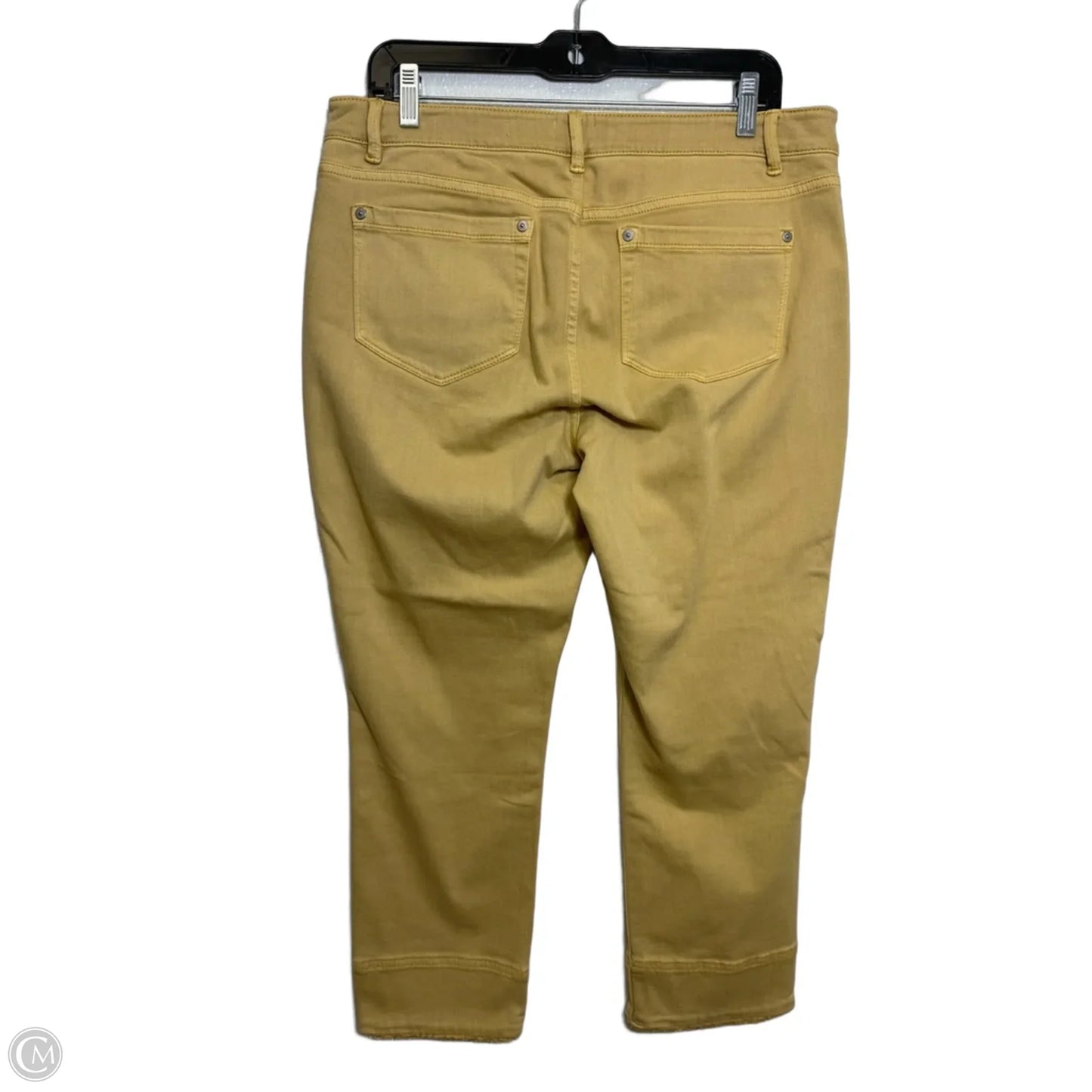 Jeans Cropped By J. Jill In Yellow, Size: 12