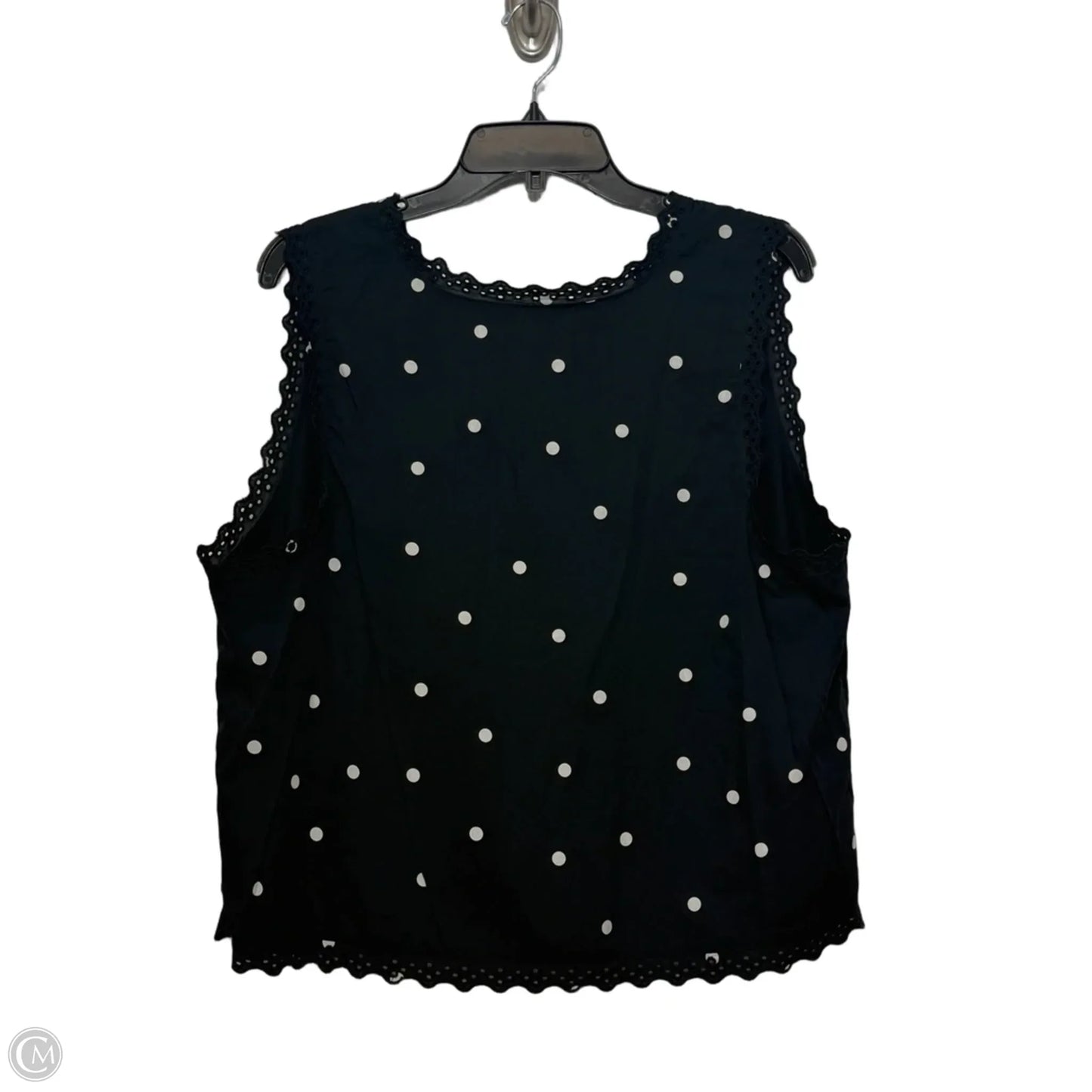 Top Sleeveless By A New Day In Polkadot Pattern, Size: Xxl