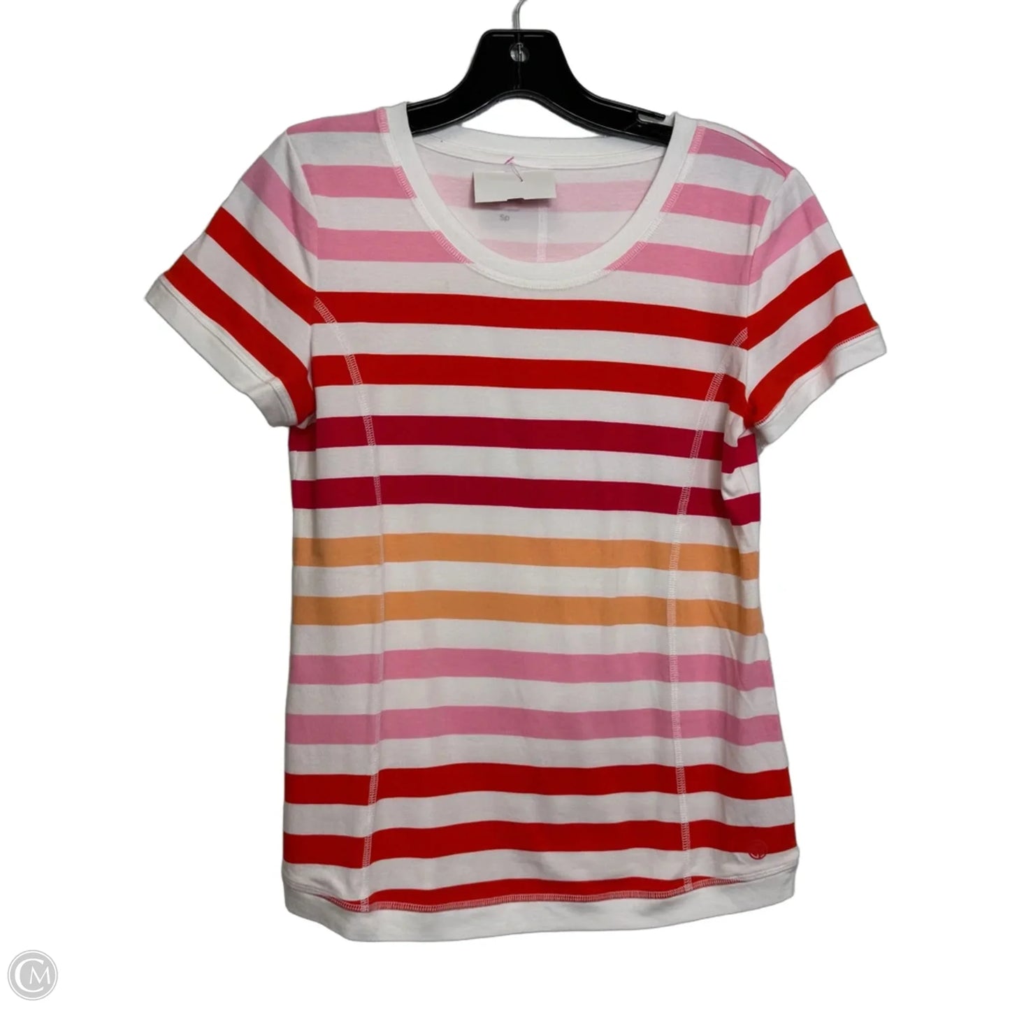 Top Short Sleeve By Talbots In Striped Pattern, Size: Sp