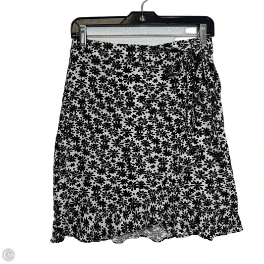 Skirt Mini & Short By Loft In Black & White, Size: 0