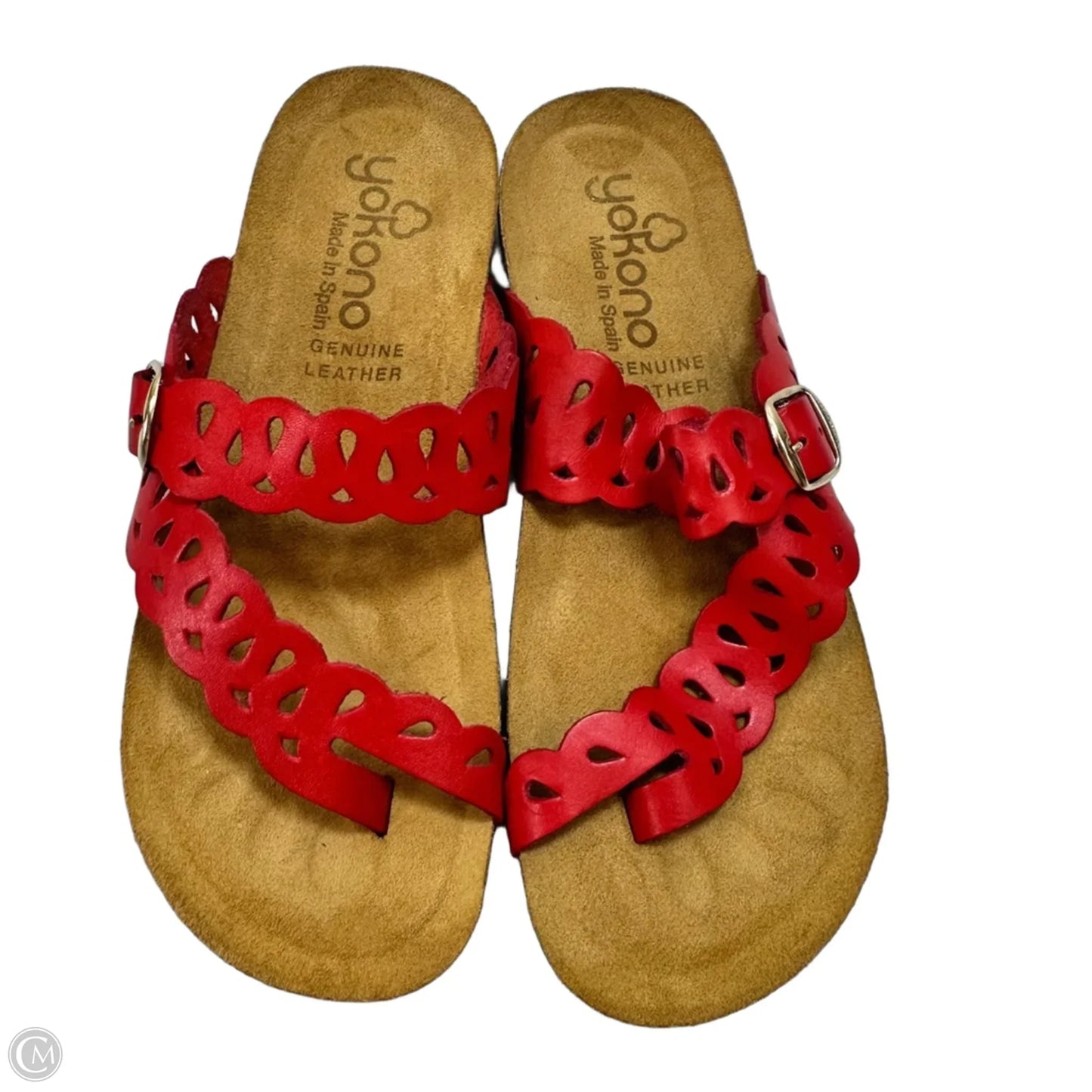 Sandals Flats By Clothes Mentor In Red, Size: 8