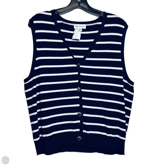 Top Sleeveless By Free Assembly In Striped Pattern, Size: 2x