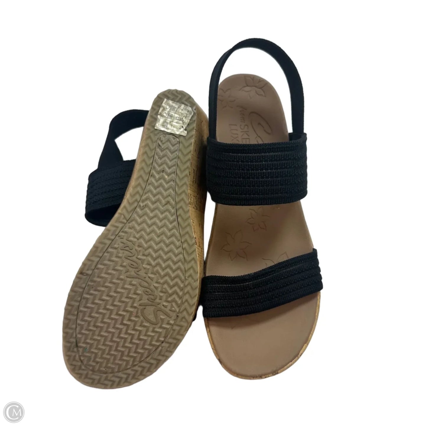 Sandals Heels Platform By Skechers In Black, Size: 8.5