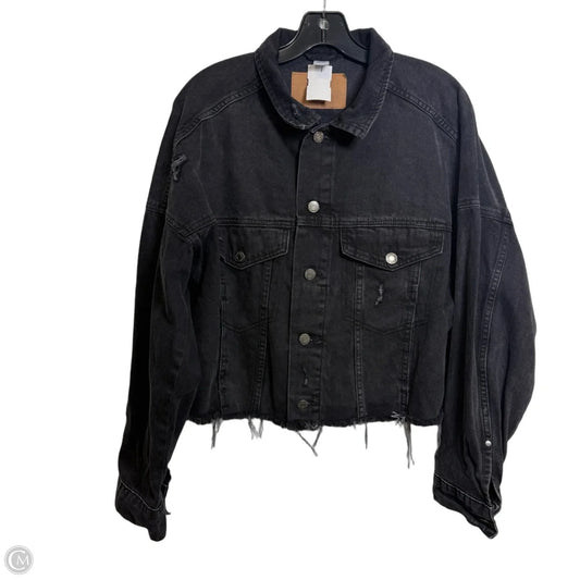 Jacket Denim By Clothes Mentor In Black, Size: M