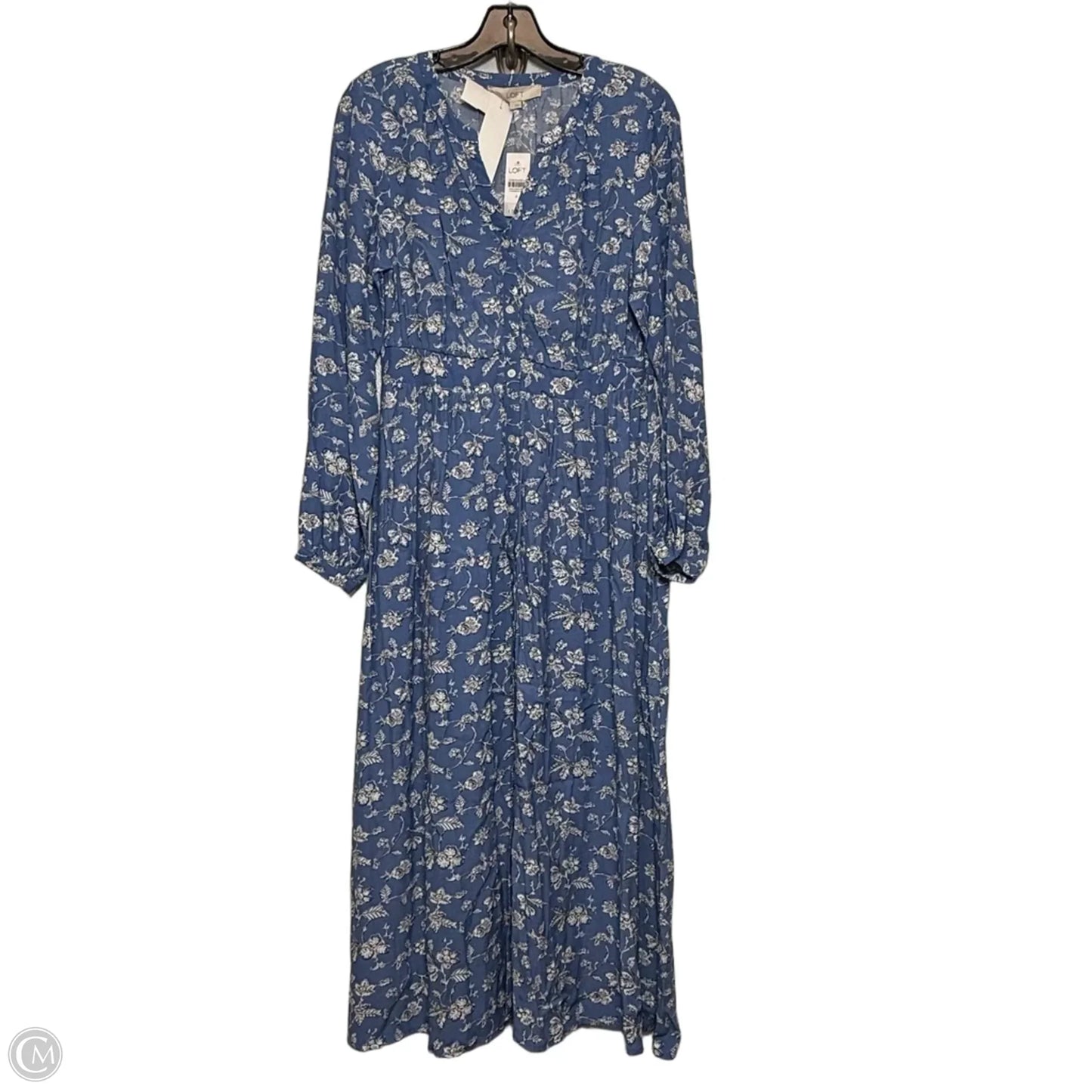 Dress Casual Maxi By Loft In Blue, Size: 4