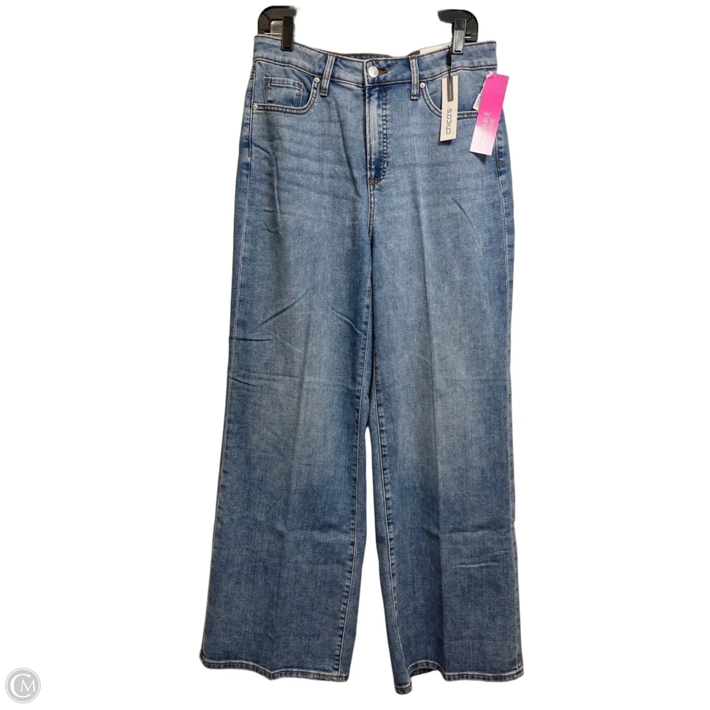 Jeans Wide Leg By Chicos In Blue Denim, Size: 6