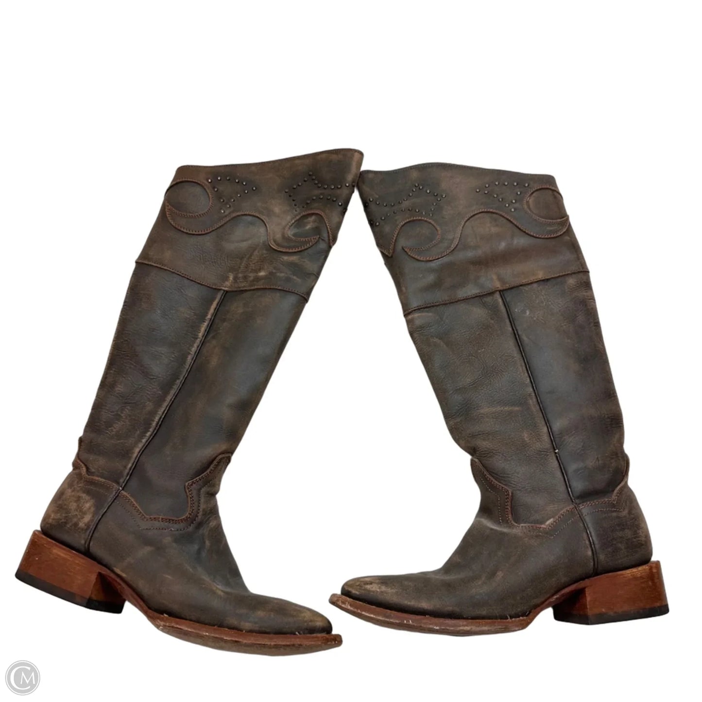 Boots Ankle Flats By Dan Post In Brown, Size: 8