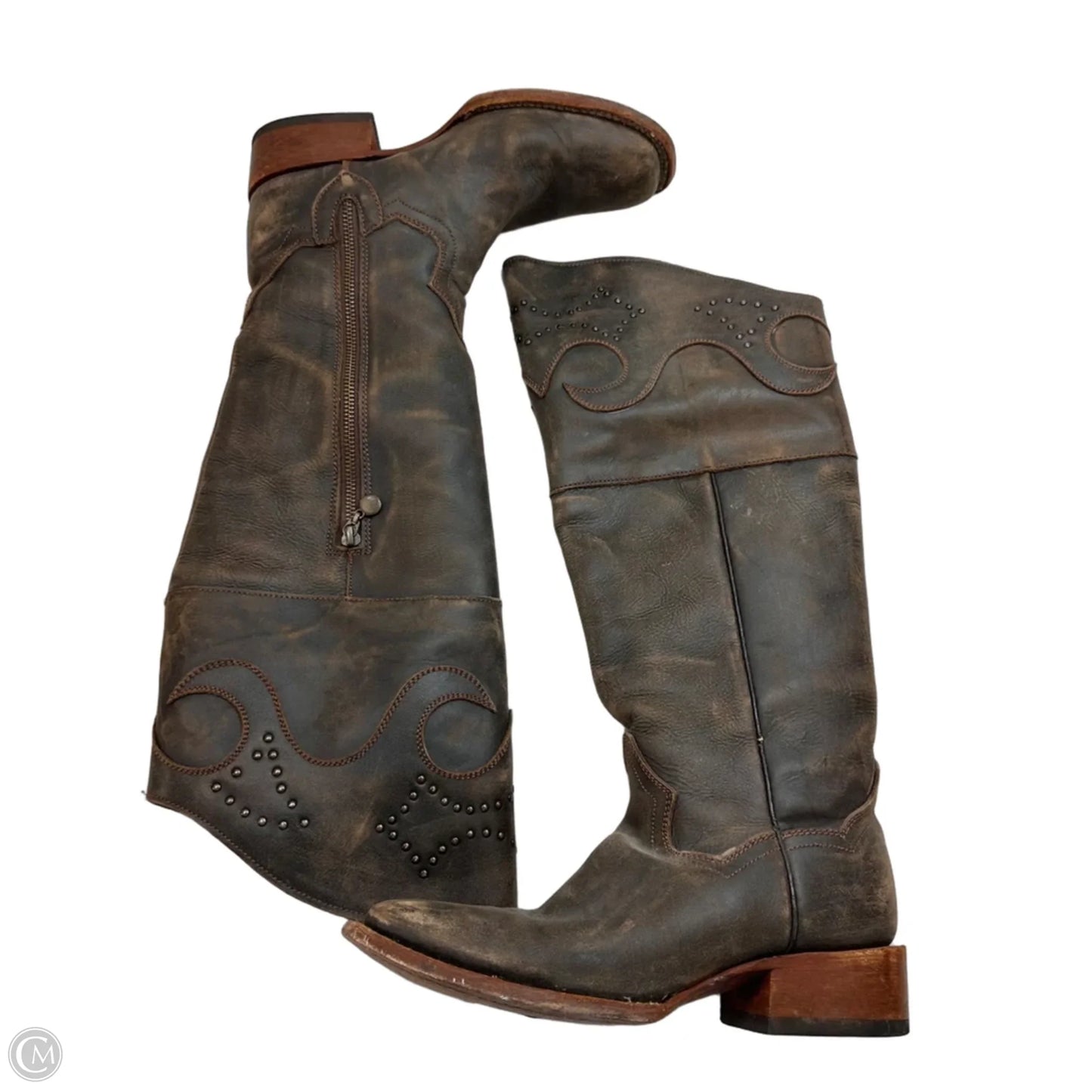 Boots Ankle Flats By Dan Post In Brown, Size: 8