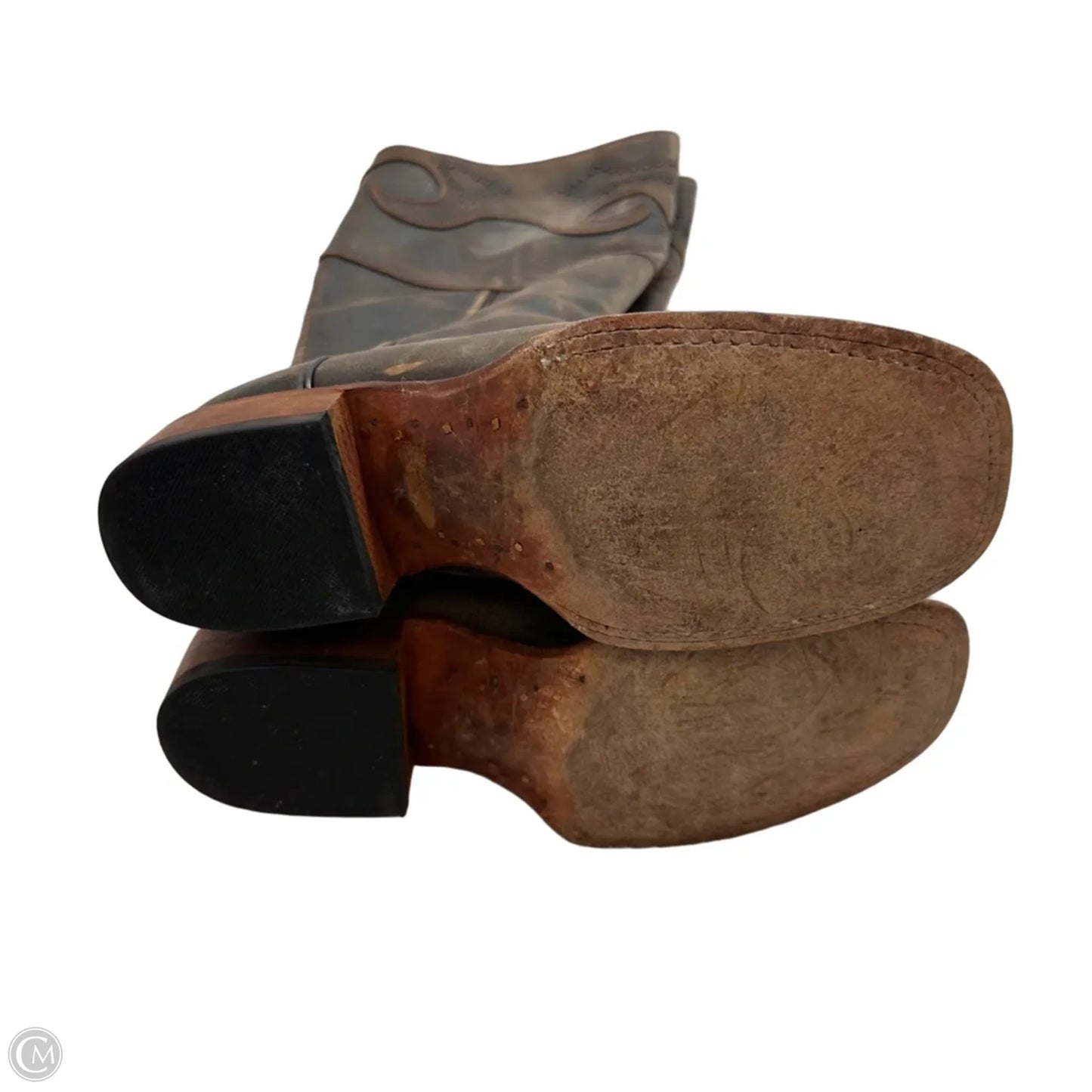 Boots Ankle Flats By Dan Post In Brown, Size: 8