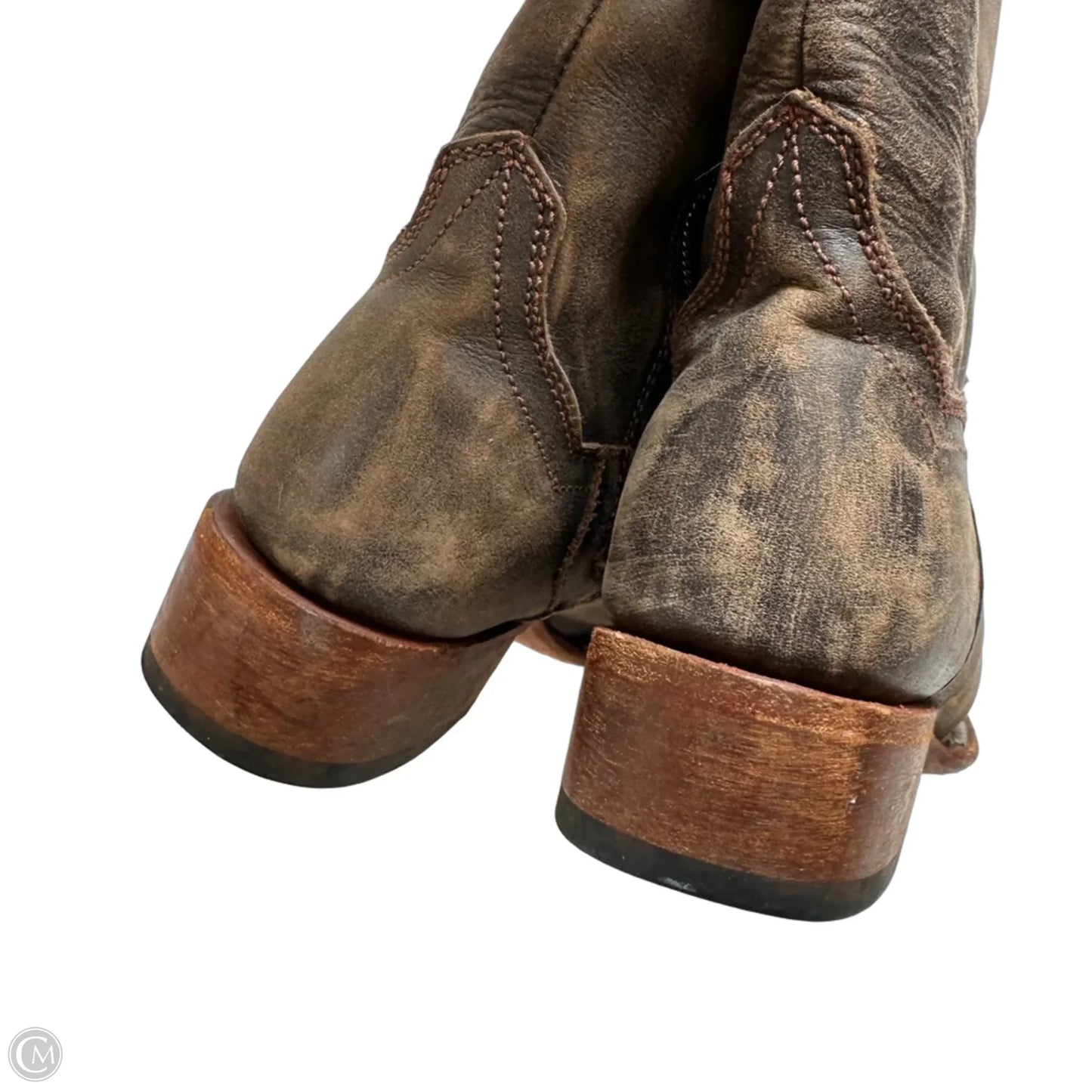 Boots Ankle Flats By Dan Post In Brown, Size: 8