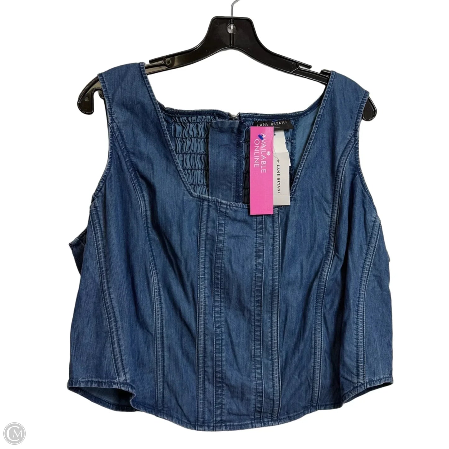 Vest Other By Lane Bryant In Blue Denim, Size: 22