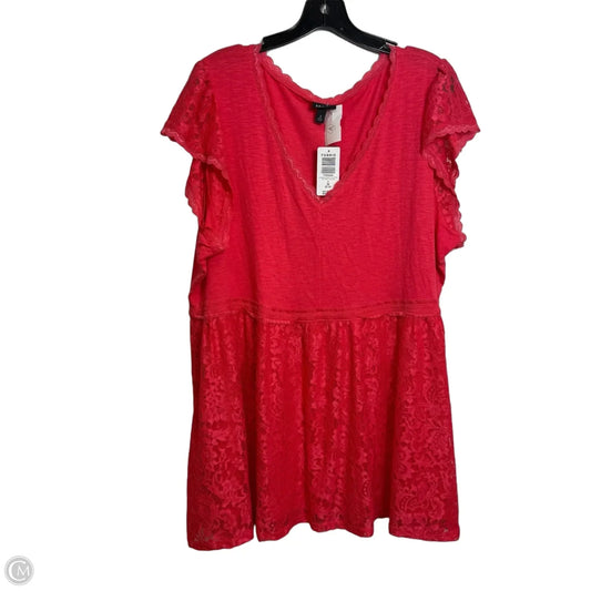 Top Short Sleeve By Torrid In Pink, Size: 3x