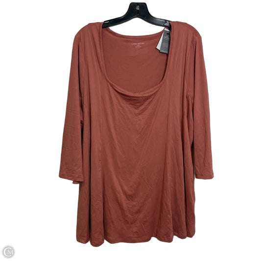Top Long Sleeve By Lane Bryant In Peach, Size: 22