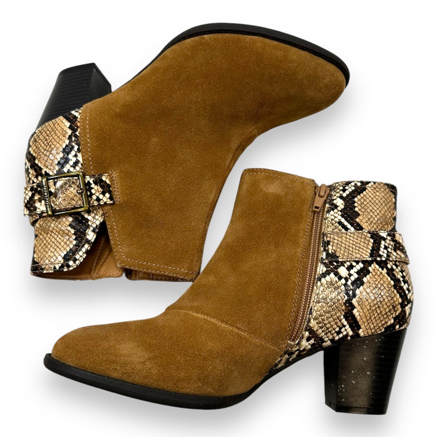 Boots Ankle Heels By Vionic In Snakeskin Print, Size: 8.5