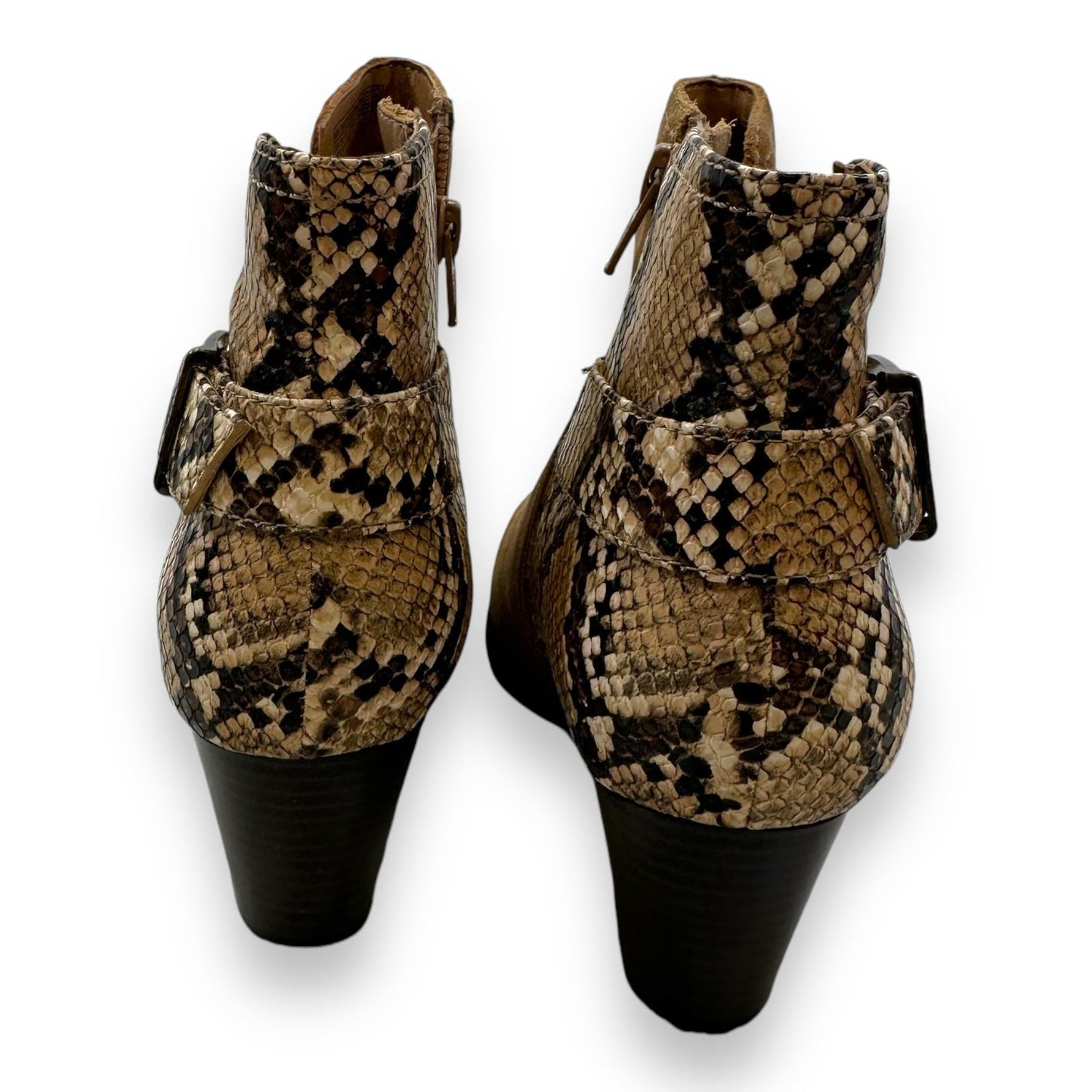 Boots Ankle Heels By Vionic In Snakeskin Print, Size: 8.5