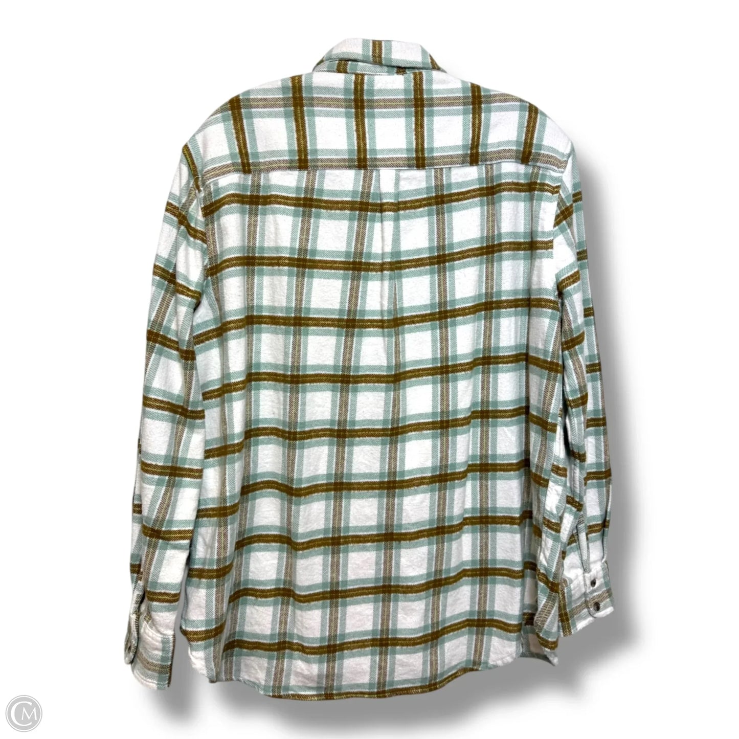 Top Long Sleeve By Aerie In Plaid Pattern, Size: S