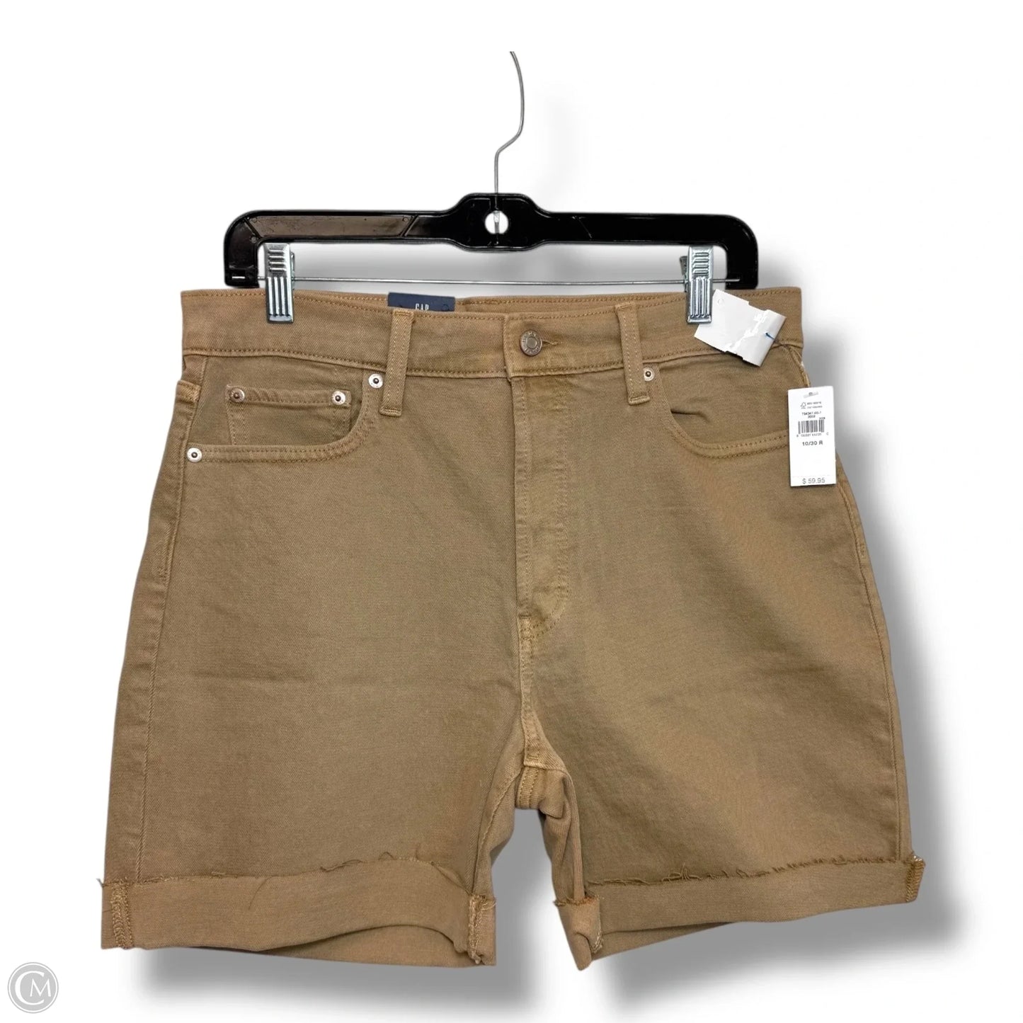 CHEEKY MIDI SHORT HIGH RISE Shorts By Gap In Tan, Size: 10