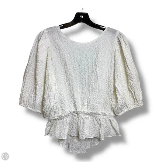Top Short Sleeve By Free People In White, Size: Xl