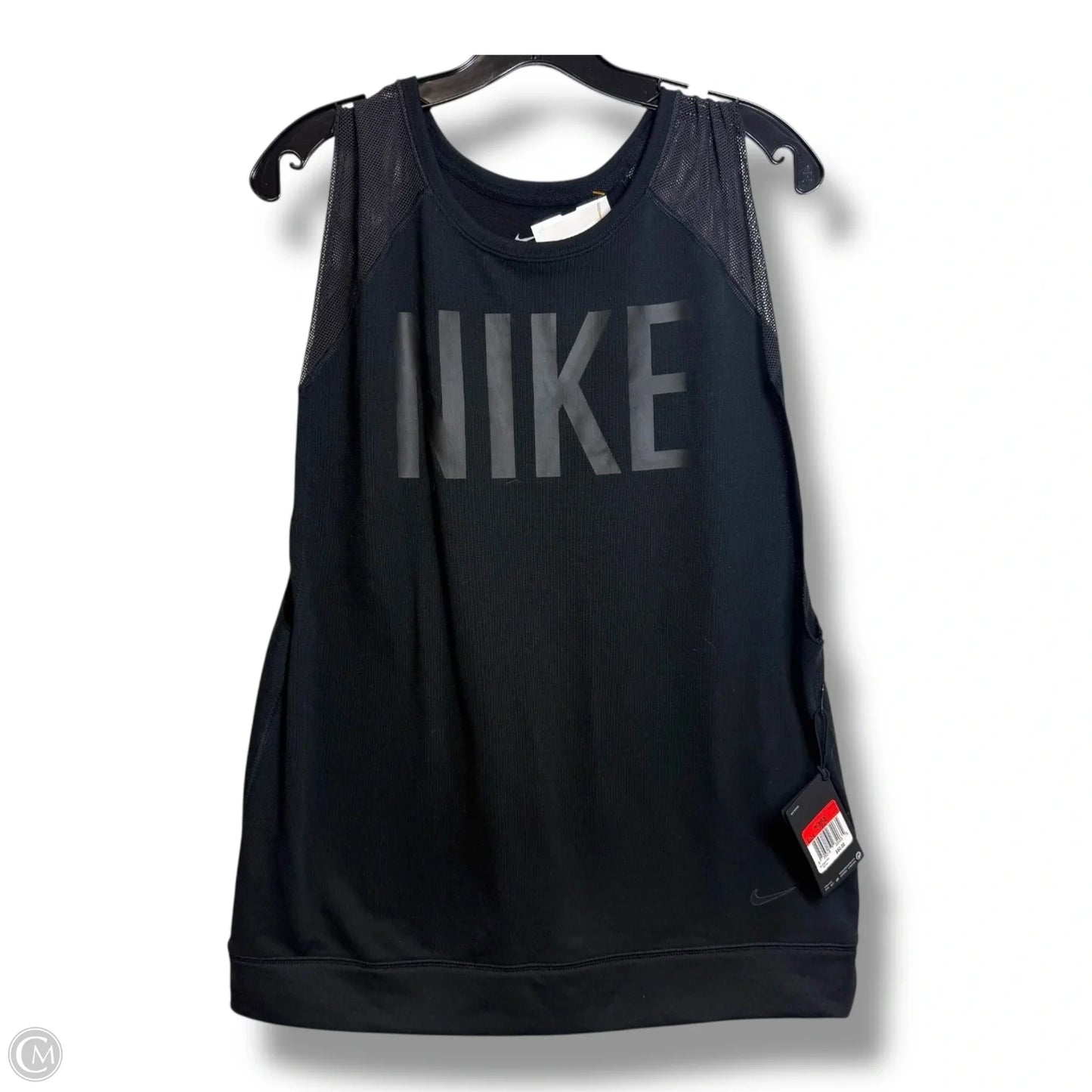 Athletic Tank Top By Nike Apparel In Black, Size: L