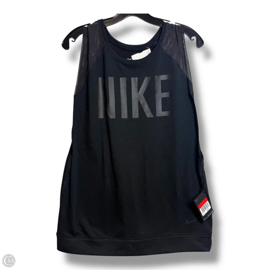 Athletic Tank Top By Nike Apparel In Black, Size: L