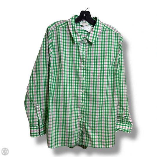 Top Long Sleeve By On 34th In Checkered Pattern, Size: 2x