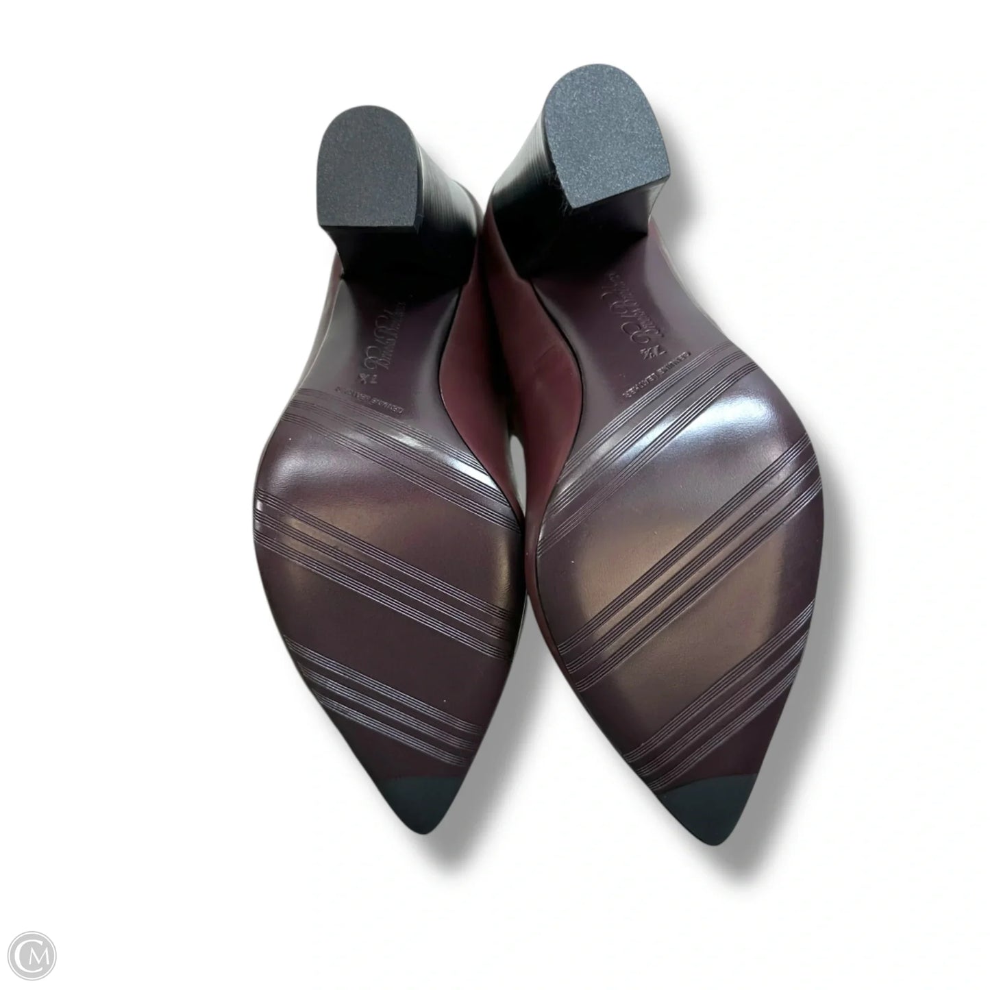 Shoes Heels Block By Brooks Brothers In Maroon, Size: 7.5