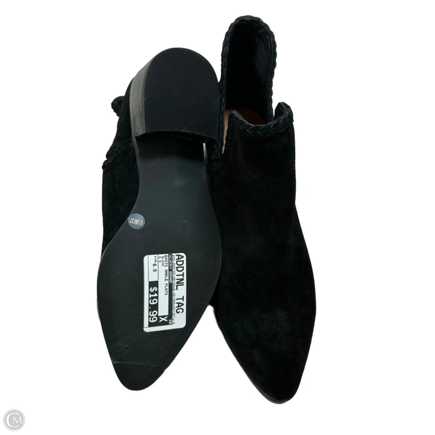 Boots Ankle Flats By Lucky Brand In Black, Size: 6.5