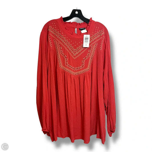 Top Long Sleeve By Torrid In Red, Size: 30