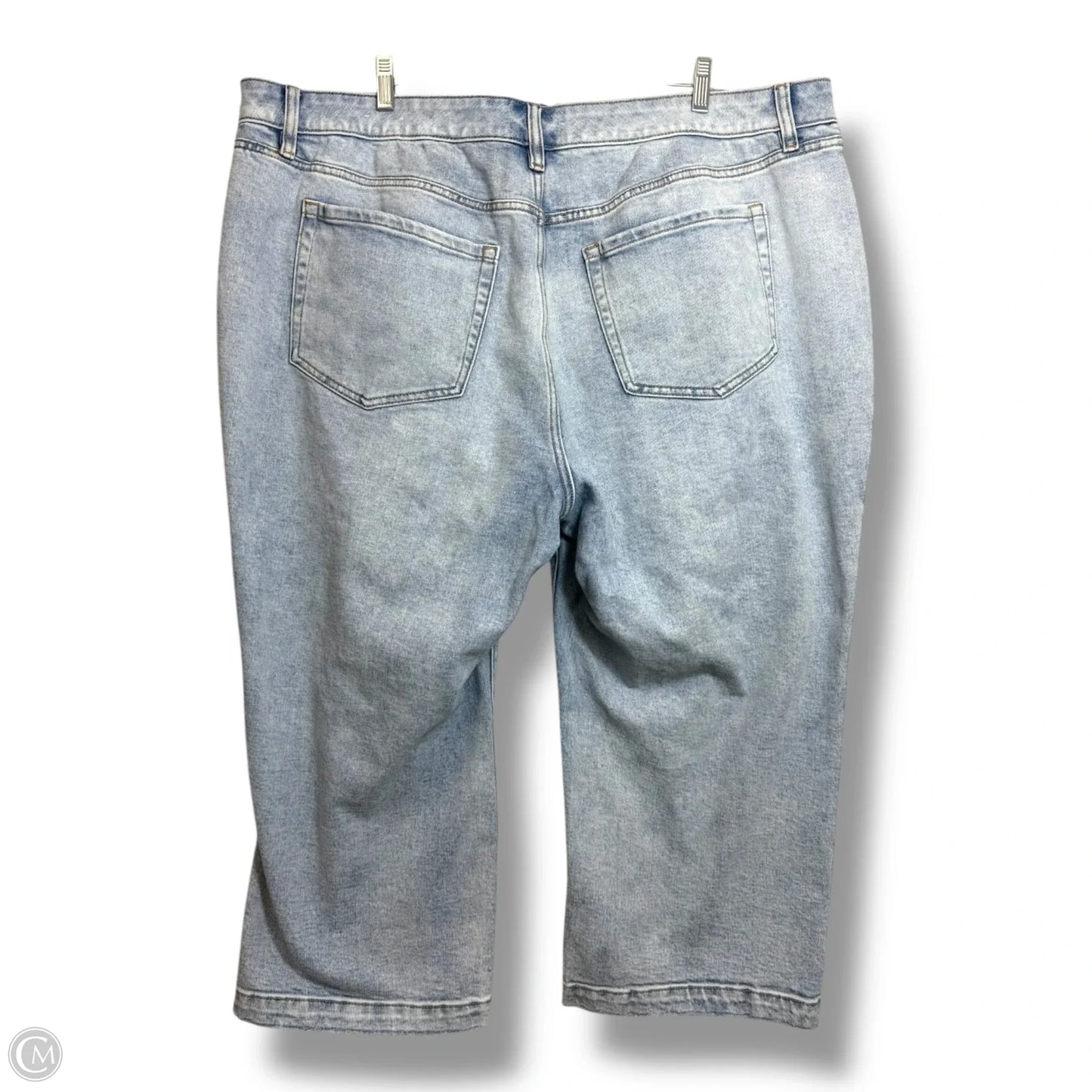 Jeans mid rise straight crop Leg By Lane Bryant In Blue Denim, Size: 18