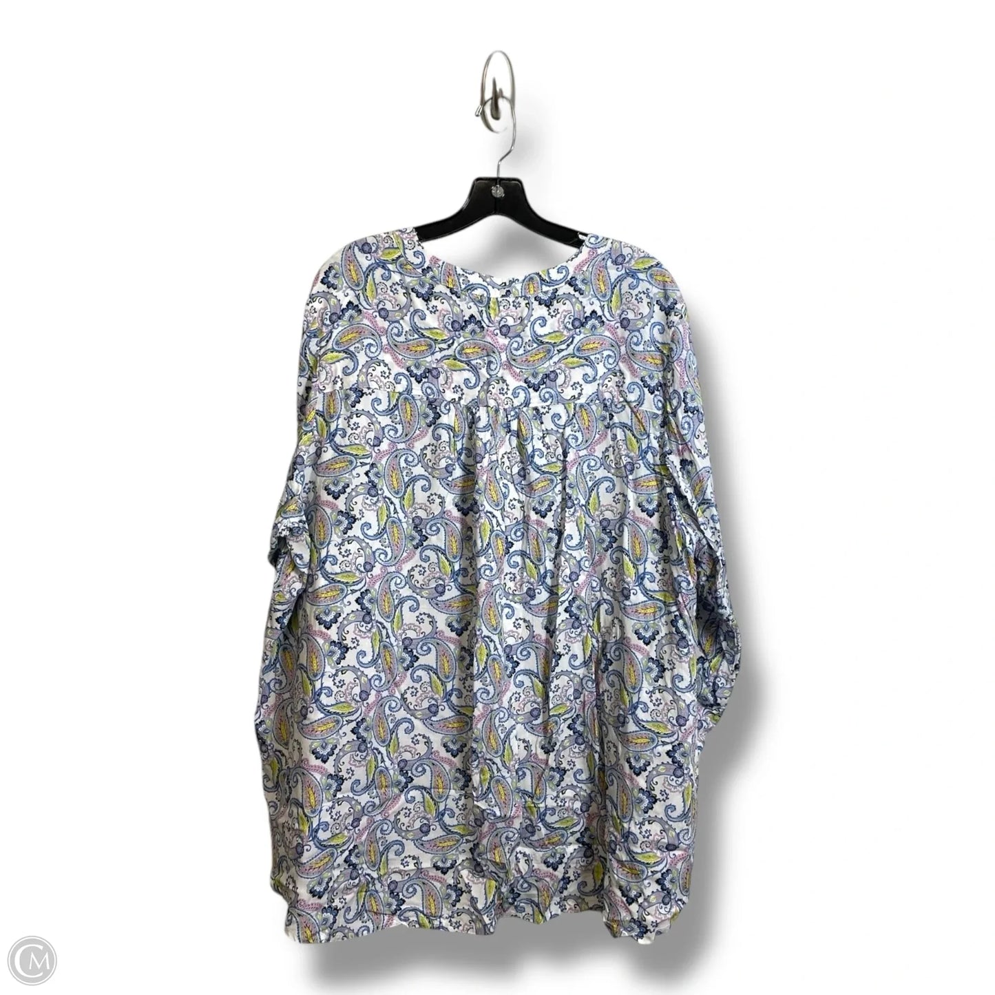 Top Long Sleeve By Grace In Paisley Print, Size: 30