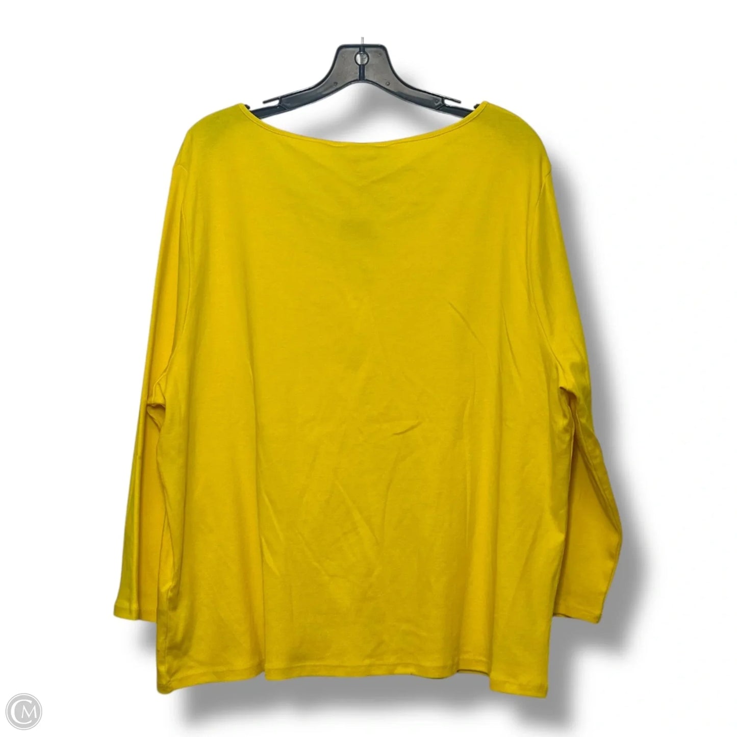 Top Short Sleeve Basic By Lauren By Ralph Lauren In Yellow, Size: 3x