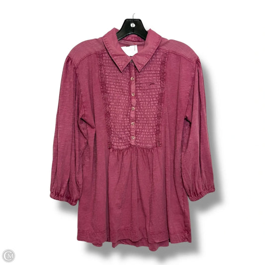 Top Long Sleeve By Pilcro In Mauve, Size: S