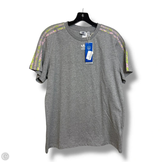 Top Short Sleeve Basic By Adidas In Grey, Size: M