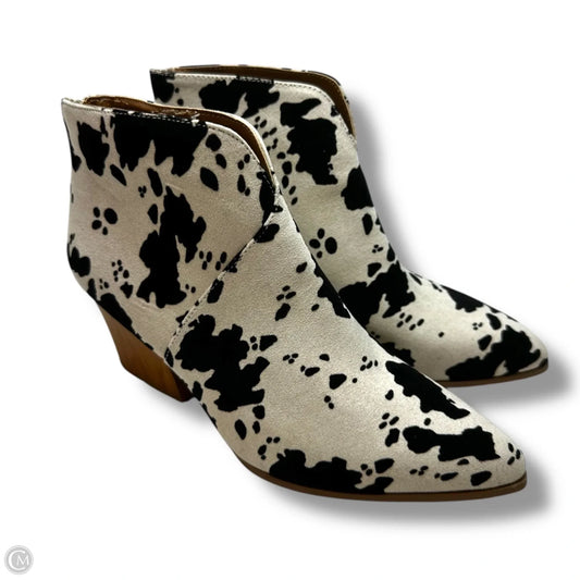 Boots Ankle Heels By Qupid In Animal Print, Size: 7