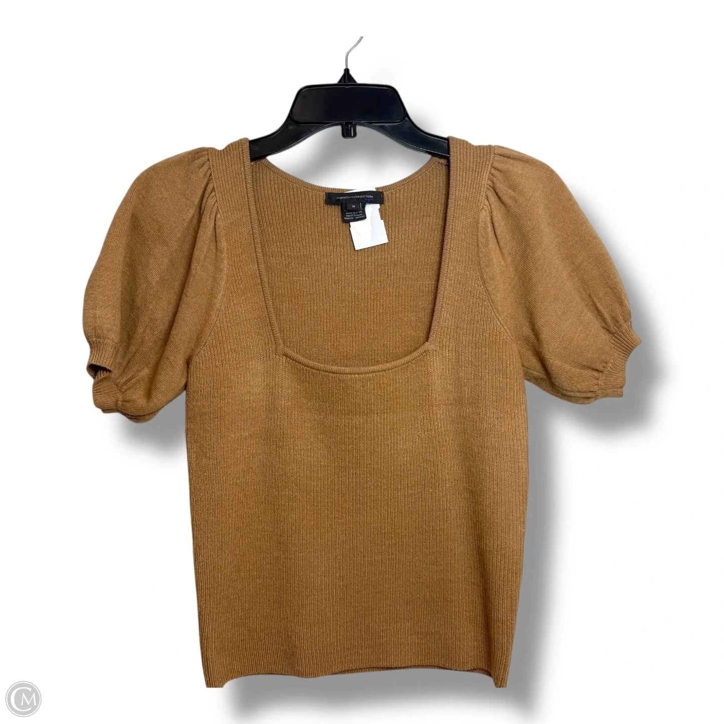 Top Short Sleeve By French Connection In Tan, Size: S