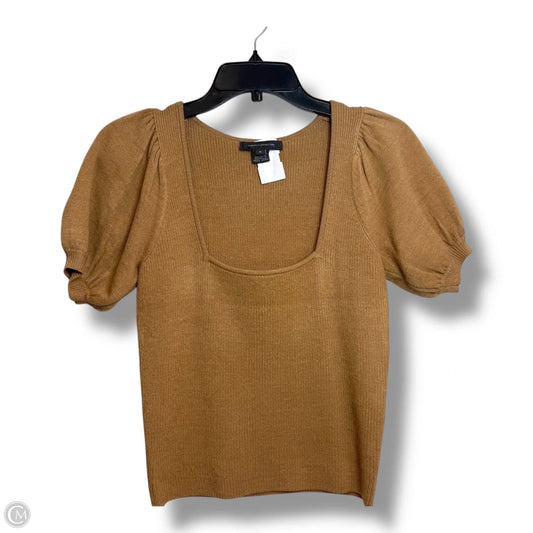 Top Short Sleeve By French Connection In Tan, Size: S