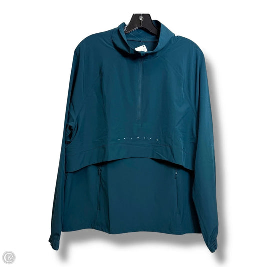 Athletic Top Long Sleeve Crewneck By Layer 8 In Green, Size: L