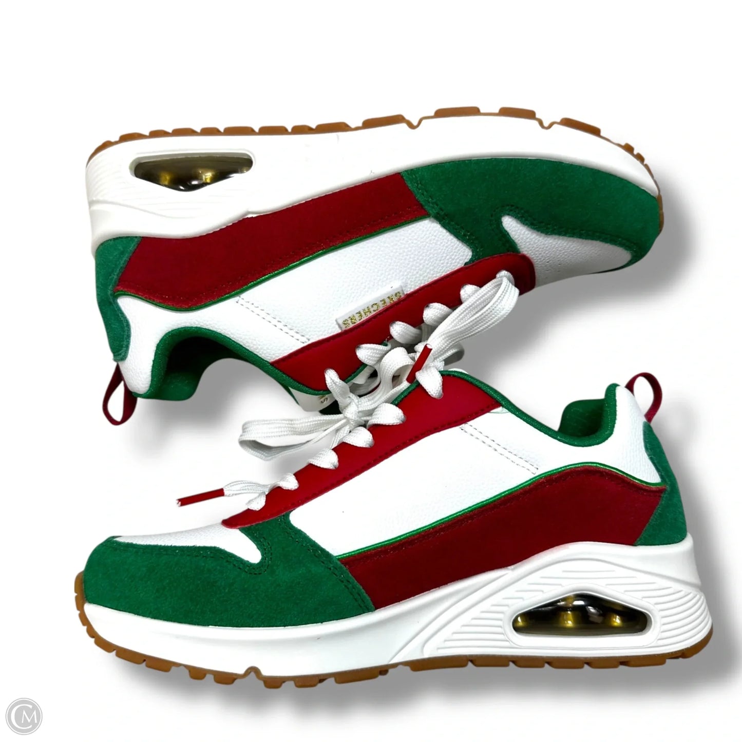 Shoes Athletic By Skechers In Green & Red, Size: 6.5