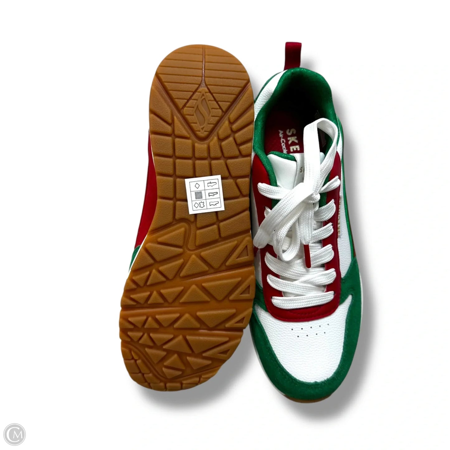Shoes Athletic By Skechers In Green & Red, Size: 6.5