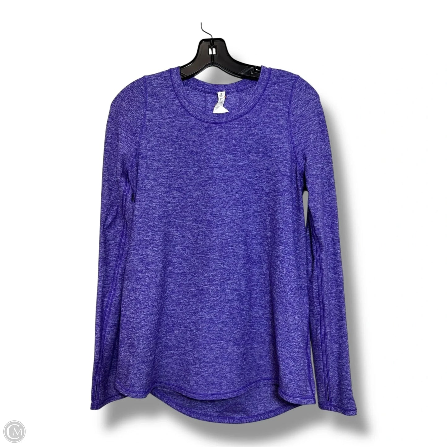 Athletic Top Long Sleeve Crewneck By Lululemon In Purple, Size: 8