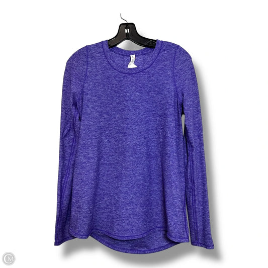 Athletic Top Long Sleeve Crewneck By Lululemon In Purple, Size: 8