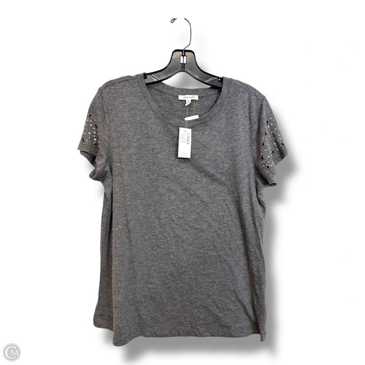 Top Short Sleeve Basic By Maurices In Grey, Size: M