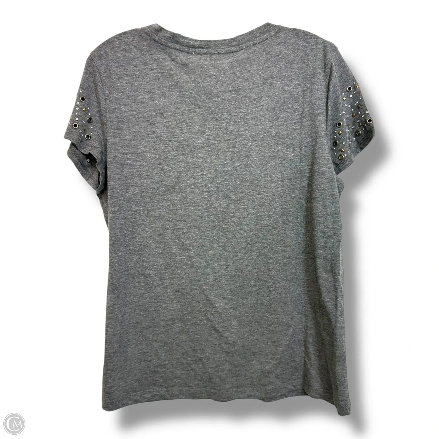 Top Short Sleeve Basic By Maurices In Grey, Size: M