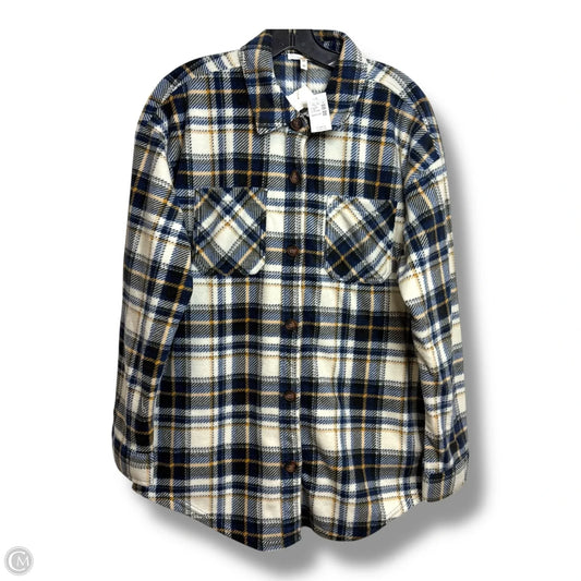 Jacket Shirt By Maurices In Plaid Pattern, Size: M