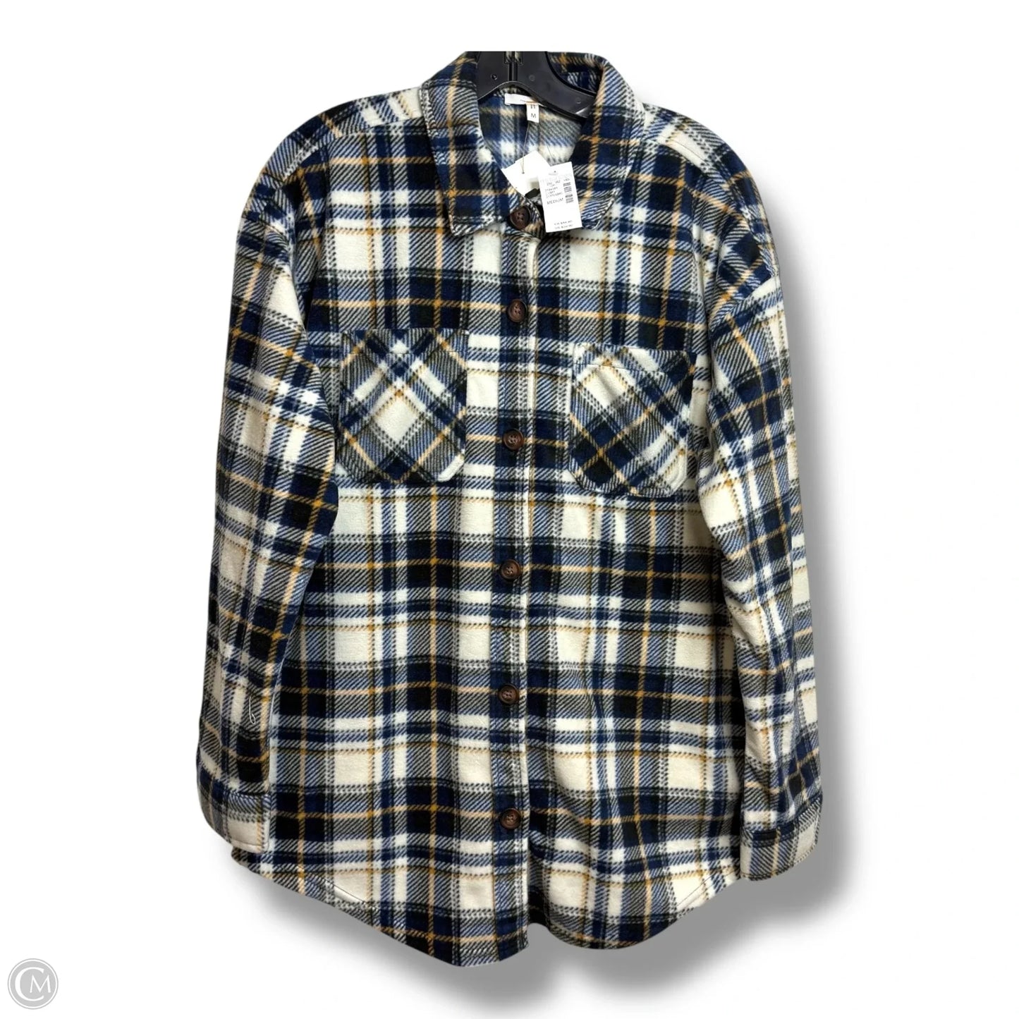 Jacket Shirt By Maurices In Plaid Pattern, Size: M