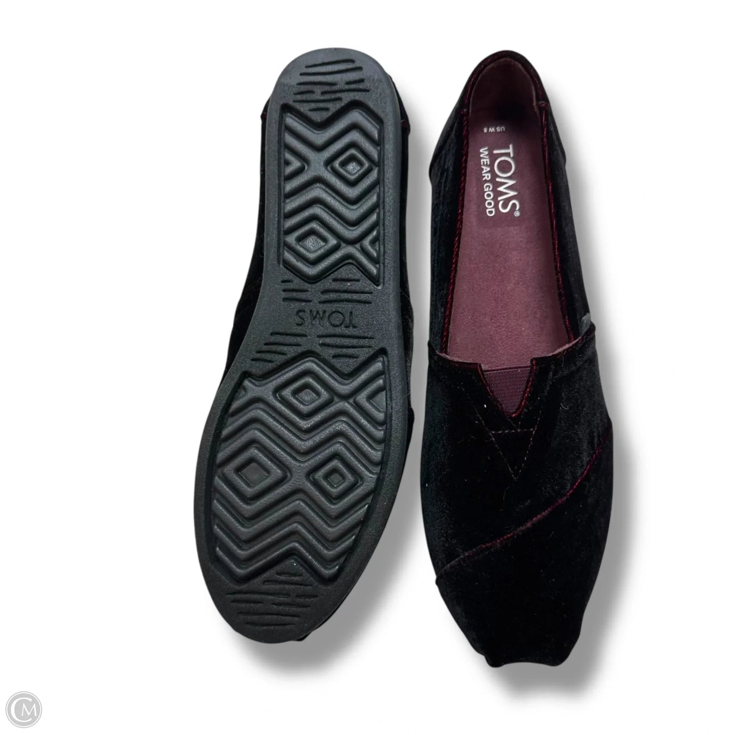 Shoes Flats By Toms In Maroon, Size: 8